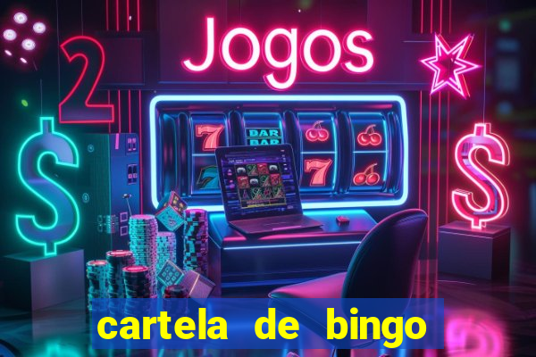 cartela de bingo pra imprimir